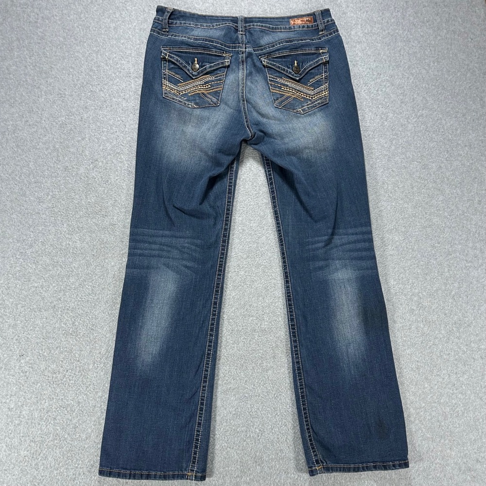 l.e.i. Jeans Bridget Curvy Boot Women 11 32x31 Blue Y2K Boho